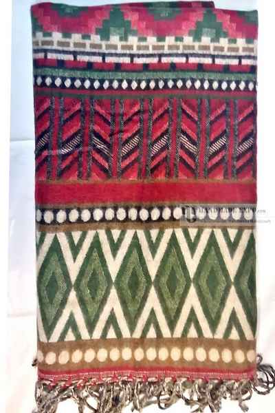 Dhaka Shawl, Multicolor Durable Acrylic Shawl With Various Patterns