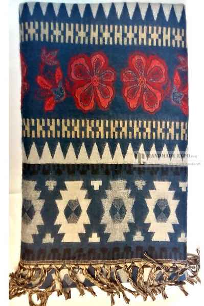 Dhaka Shawl, Multicolor Durable Acrylic Shawl With Various Patterns