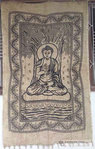 Buddha Design Batik Bed Sheet