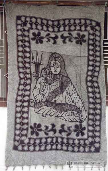 Shiva Design Batik Bed Sheet
