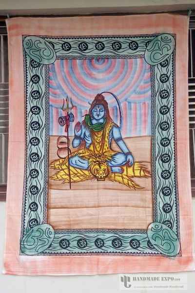 Colored Shiva Bed Sheet