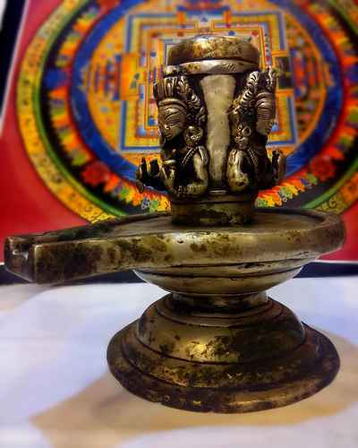 Pashupatinath Statue, [silver Plated], [antique]