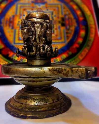 Pashupatinath Statue, [silver Plated], [antique]