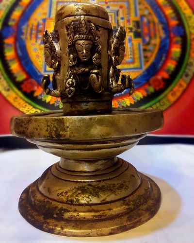 Pashupatinath Statue, [silver Plated], [antique]