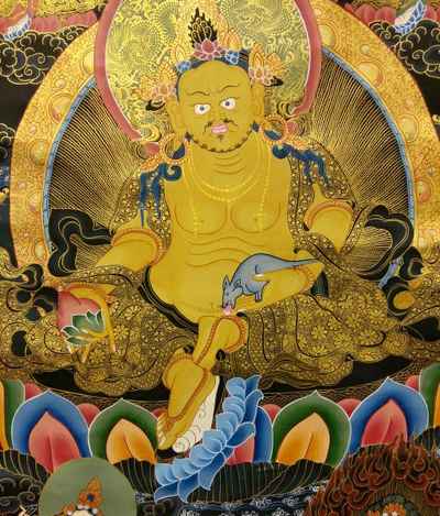 Five Dzambhala Tibetan Thangka
