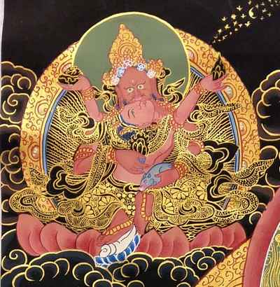 Five Dzambhala Tibetan Thangka