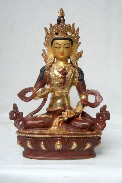 [best Price], Vajrasattva Copper Partly Gold Plated Statue, For A Gift, Altars And Buddhist Ritual