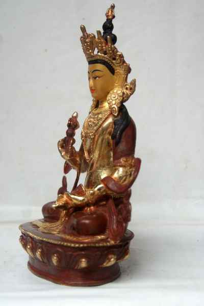 [best Price], Vajrasattva Copper Partly Gold Plated Statue, For A Gift, Altars And Buddhist Ritual