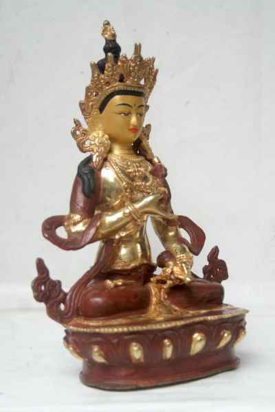 [best Price], Vajrasattva Copper Partly Gold Plated Statue, For A Gift, Altars And Buddhist Ritual
