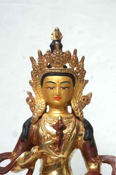 [best Price], Vajrasattva Copper Partly Gold Plated Statue, For A Gift, Altars And Buddhist Ritual