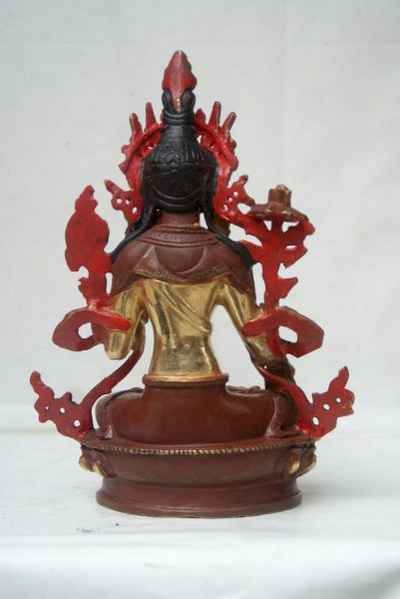 [best Price], White Tara Copper Partly Gold Plated Statue, For A Gift, Altars And Buddhist Ritual