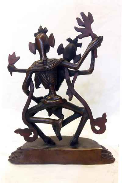 Buddhist Statue Of Chitipati, [chocolate Oxidized]
