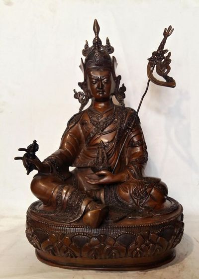 Padmasambhava Statue Dbl Color Oxidized, [old Post], [remakable]
