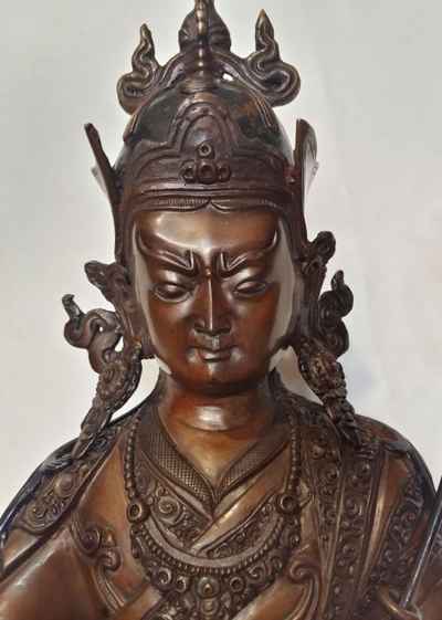 Padmasambhava Statue Dbl Color Oxidized, [old Post], [remakable]