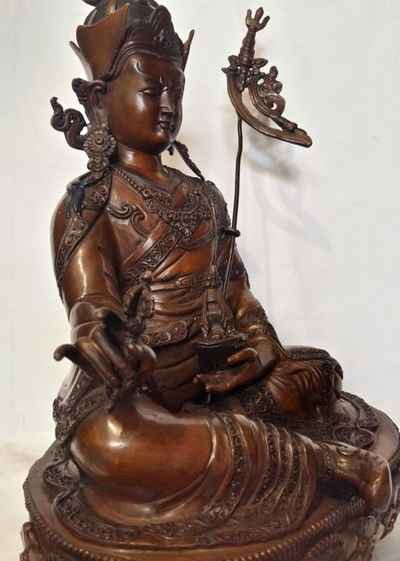 Padmasambhava Statue Dbl Color Oxidized, [old Post], [remakable]