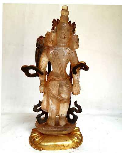 Crystal Avalokitesvara [with Gold Plated], [metal Setting]