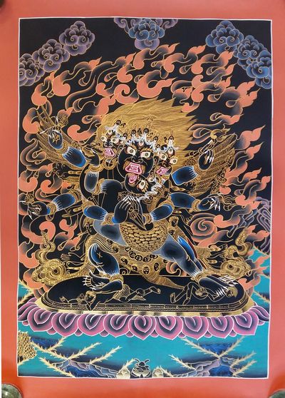 Traditional Vajrakilaya - Dorje Phurba - Heruka Tibetan Thangka Painting