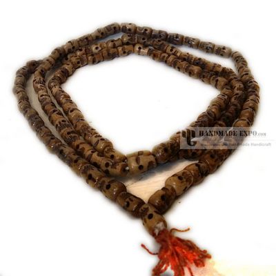 Long Yak Bone Skull Design108 Prayer Beads Mala