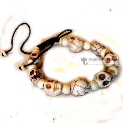 Yak Bone Skull Beads Bracelet