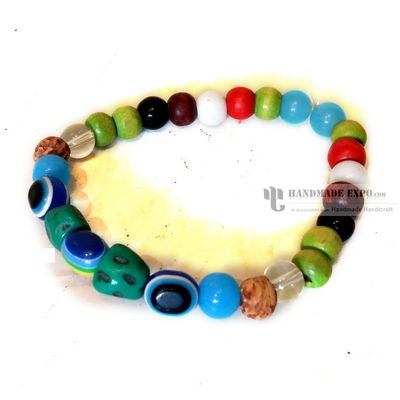 Mix Multi Colr Beads Bracelet- Elastic