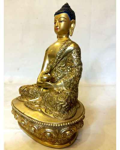 Amitabha Buddha Statue- [full [fire Gold Plated],] With [deep Carving]