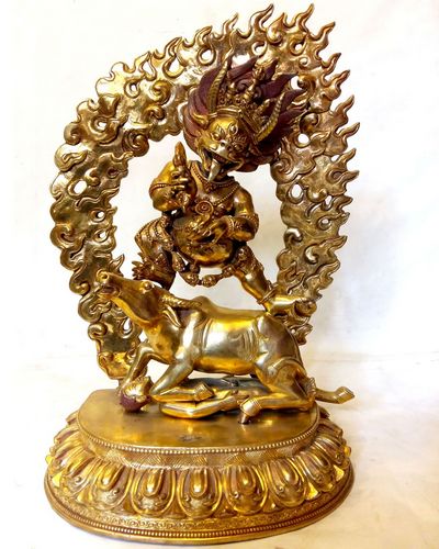 Yamantaka - Heruka Statue: Full Fire Gold Plated, [old Post], [remakable]