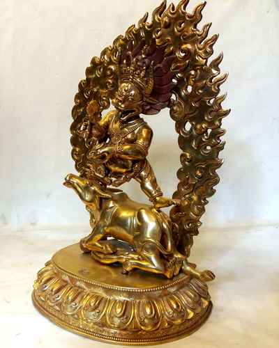 Yamantaka - Heruka Statue: Full Fire Gold Plated, [old Post], [remakable]