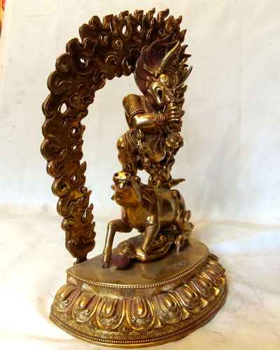 Yamantaka - Heruka Statue: Full Fire Gold Plated, [old Post], [remakable]