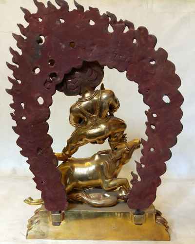 Yamantaka - Heruka Statue: Full Fire Gold Plated, [old Post], [remakable]