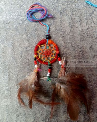 Red, Dreamcatcher [keyring] And [bag Accessories], [single Ring]