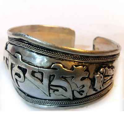 Om Mani Padme Hum Metal Bracelet
