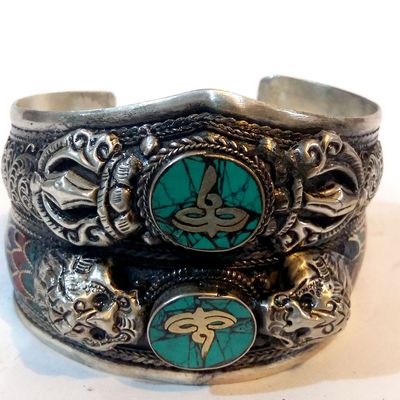 Dorje Dragon Metal Bracelet With Buddha Eye