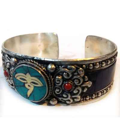 Flower Metal Bracelet Buddha Eye Centre