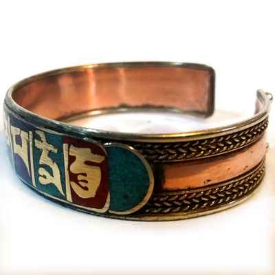 Om Mani Padme Hum Metal Bracelet
