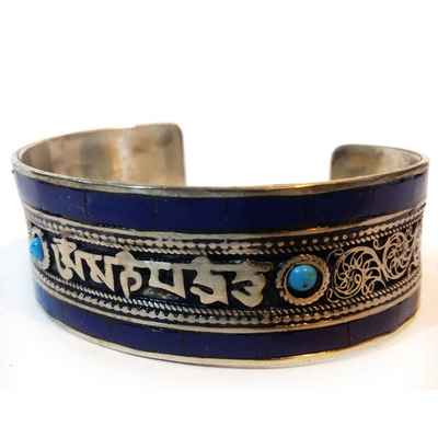 Om Mani Padme Hum Metal Bracelet