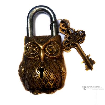 Owl [glossy] Brass Door Locks