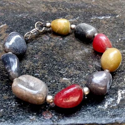 Raw Stone Bead Bracelet