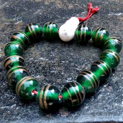 Designer Glass Bead Bracelet