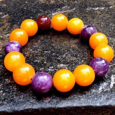 12mm Mix Stone Bead Bracelet