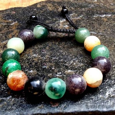 12mm Mix Stone Bead Bracelet