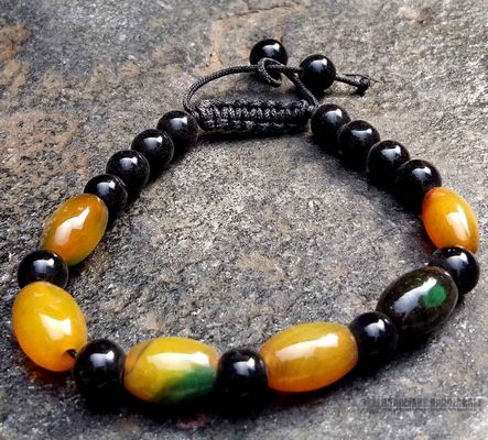 Agate Stone Bead Bracelet