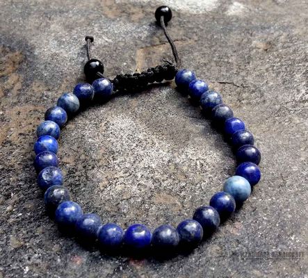 6mm Lapis Lazuli Bead Bracelet