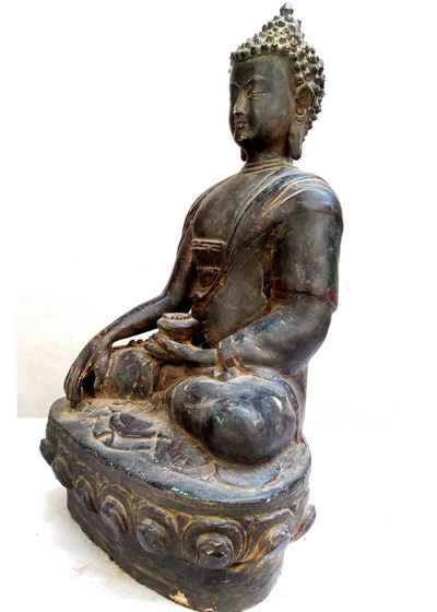 Shakyamuni Buddha Black Antique Finishing
