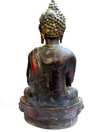 Shakyamuni Buddha Black Antique Finishing