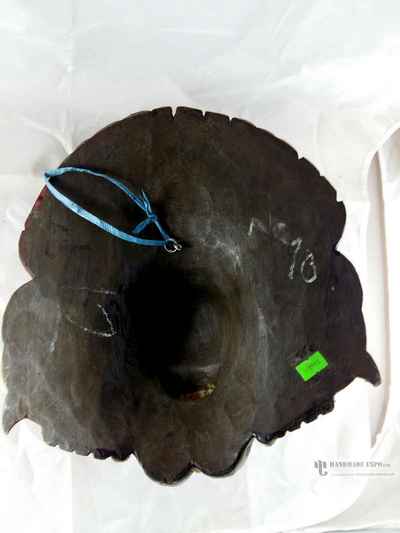 Cheppu Head [painted] Wooden Mask For Decorative Wall Hangings, [painted], Poplar Wood
