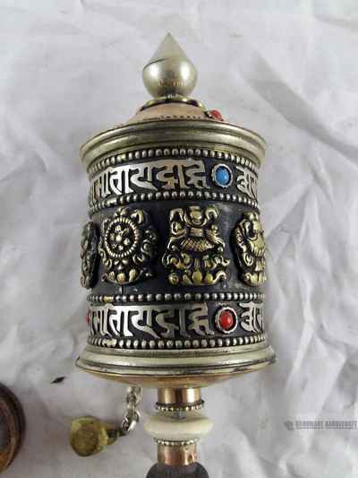 Brass Hand Held Prayer Wheel