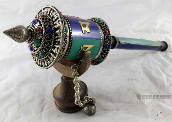 Brass Hand Held Prayer Wheel