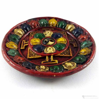 Madala Clay Incense Burner - Painted