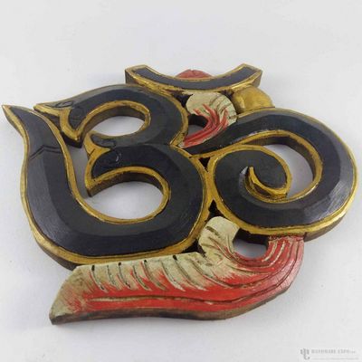Wooden [medium] Om - Painted [white], Haldu Wood