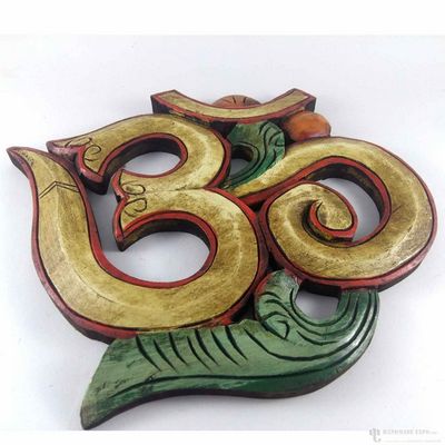 Wooden [large] Om - Painted [white], Haldu Wood